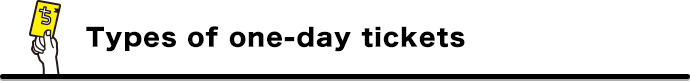 Types of one-day tickets