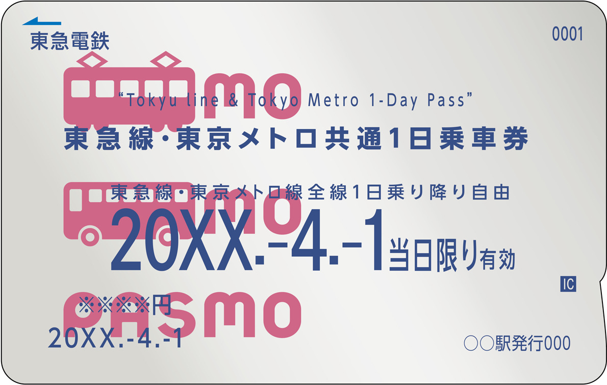 東急線・東京メトロ共通1日乗車券