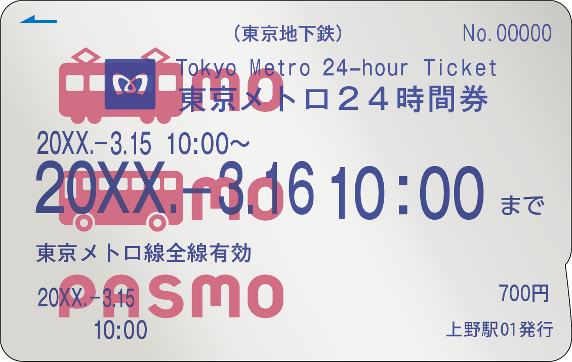 東京メトロ24時間券PASMO
